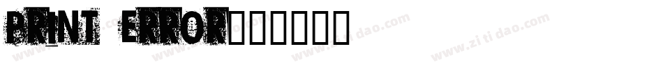 Print Error字体转换